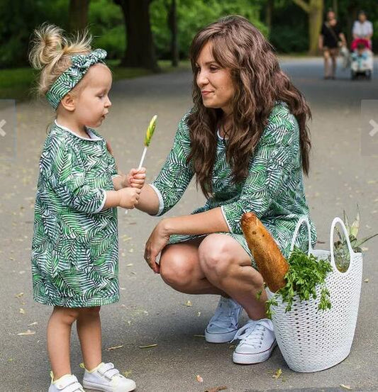 Matching mother and daughter knee-length skirt